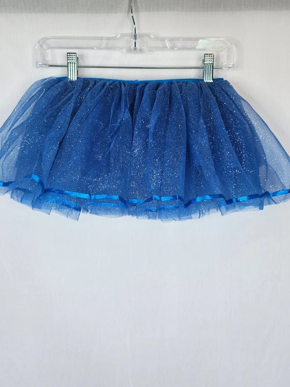 Blue Glitter Tutu Skirt | Halloween Princess Fairy Ballet | Kids Size Med/Lg